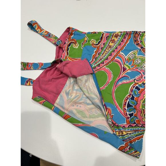 Lilly Pulitzer Clarissa Silk Tropical Paisley Pattern Tank Top Size 0 - Picture 7 of 9